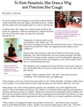 Hospital Mystery Shopping